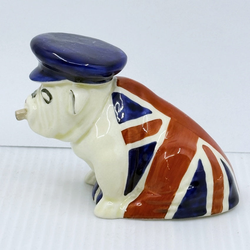 Royal Doulton Bulldog Seated with Trinity Cap — Small