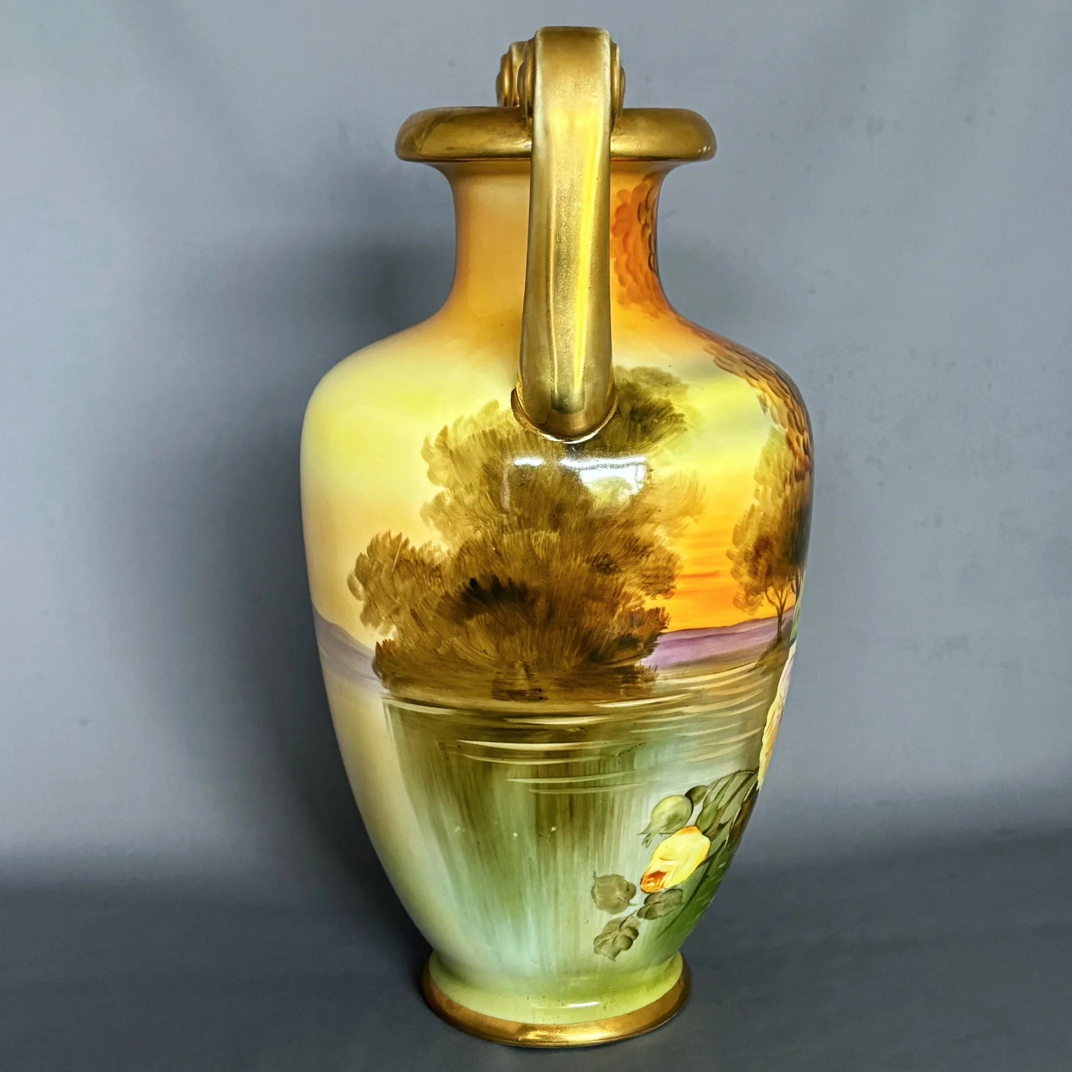 Large Floral Nippon Vase - William Cross