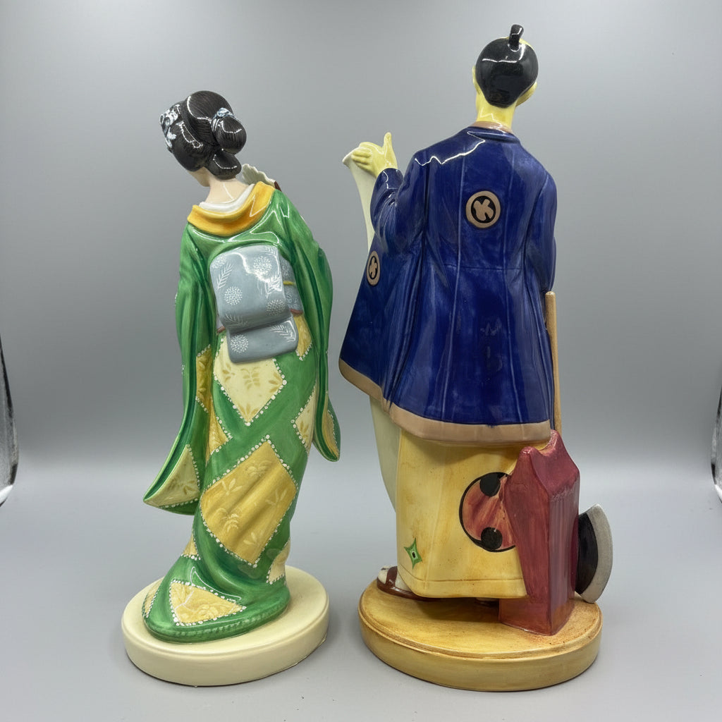 Royal Doulton Figurines Koko & Yum Yum HN2898, HN2899 - The Mikado Collection - William Cross-Back