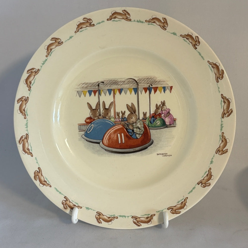 Dodgem Cars Plate Royal Doulton Bunnykins