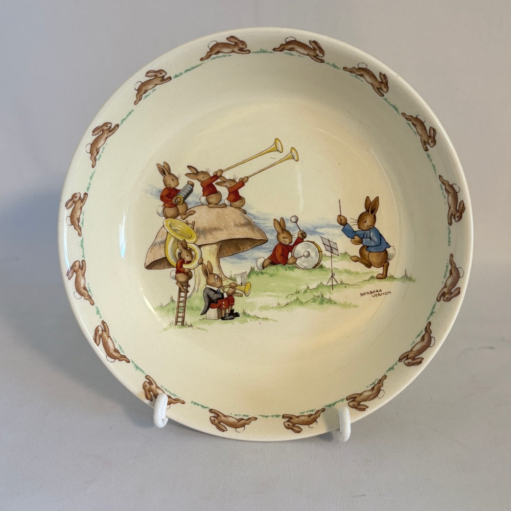 Conducting the Orchestra Porridge Plate Royal Doulton Bunnykins