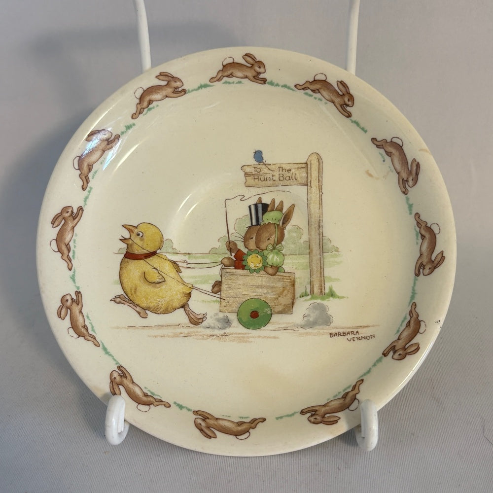 Chick Pulling Cart Saucer Royal Doulton Bunnykins