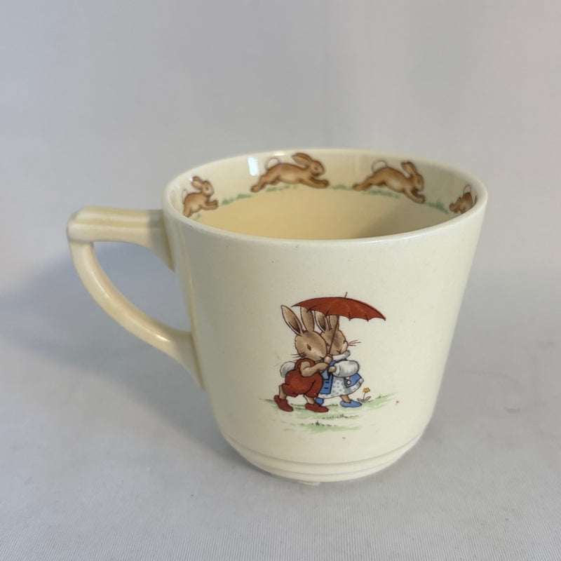 Fishing in a Goldfish Bowl Casino tea Cup Royal Doulton Bunnykins