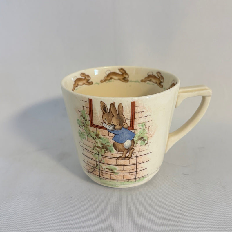Embracing in a window Casino tea Cup Royal Doulton Bunnykins