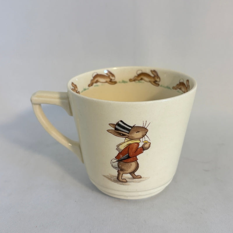 Embracing in a window Casino tea Cup Royal Doulton Bunnykins