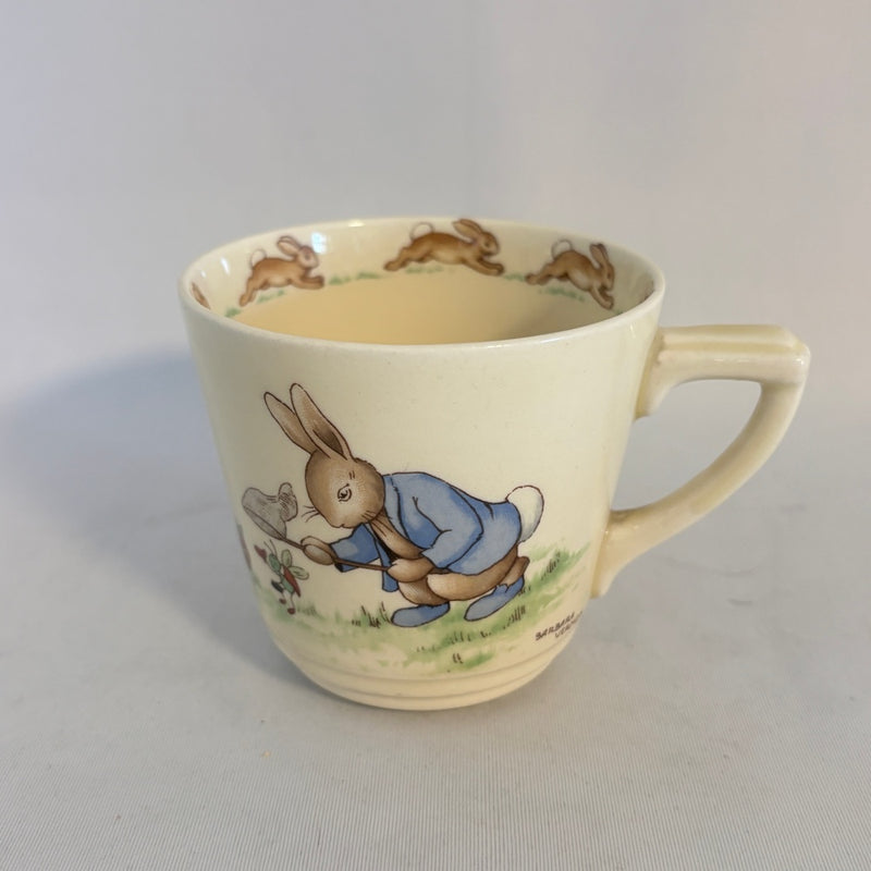 Netting a Cricket Casino tea Cup Royal Doulton Bunnykins