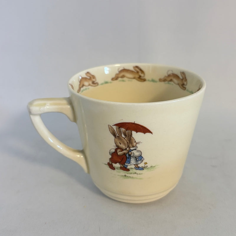Netting a Cricket Casino tea Cup Royal Doulton Bunnykins