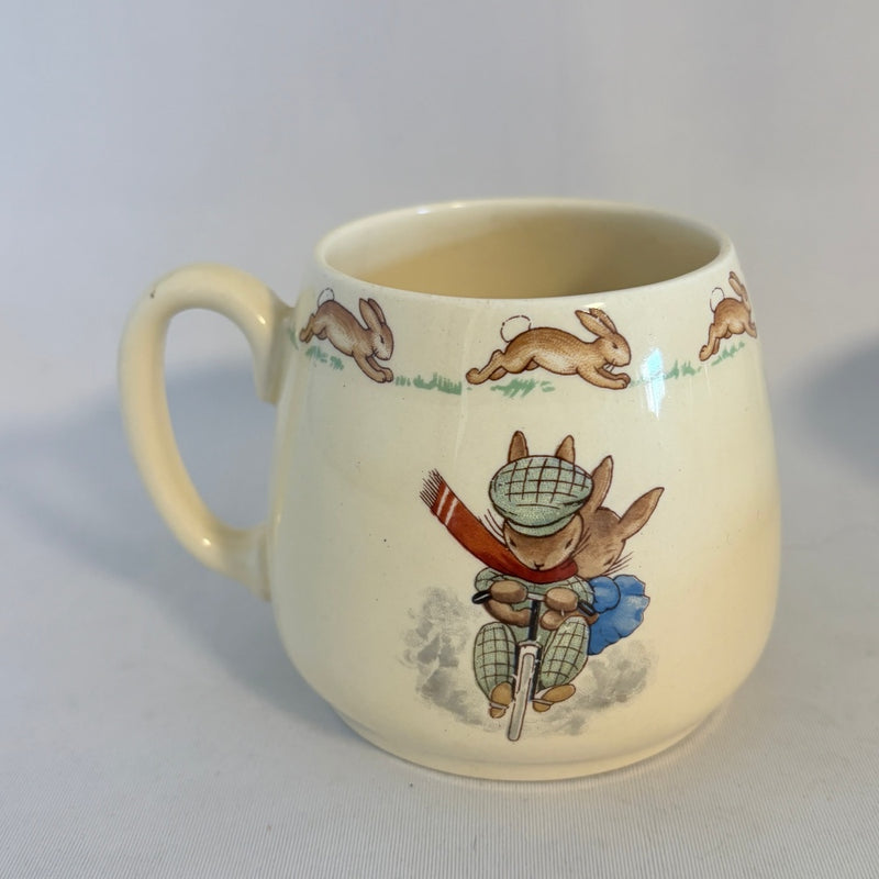 Reading the Times/Cycling Don Mug Royal Doulton Bunnykins