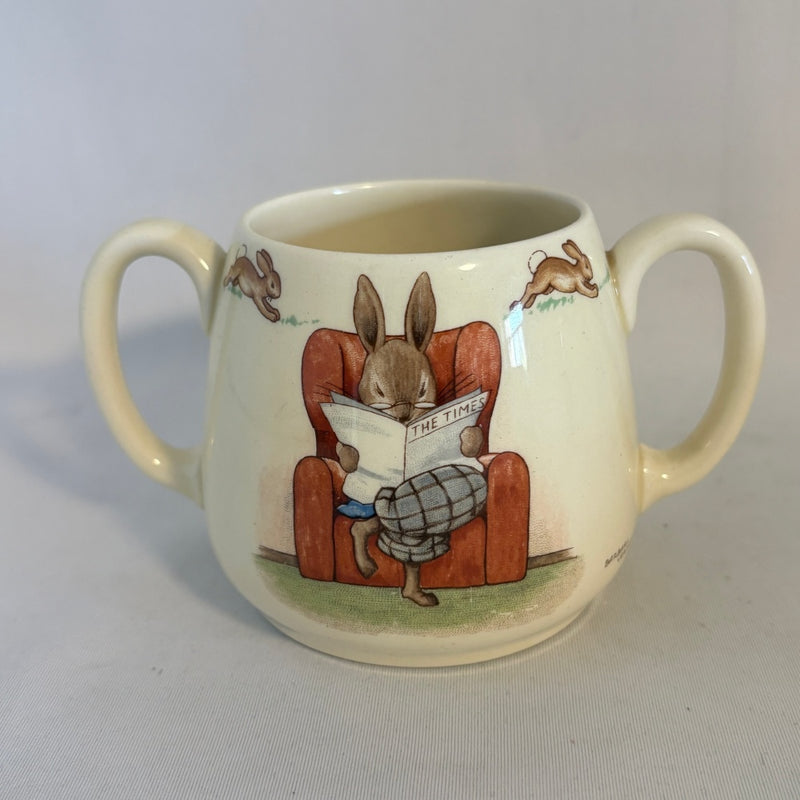 Reading the Times Don Mug Royal Doulton Bunnykins