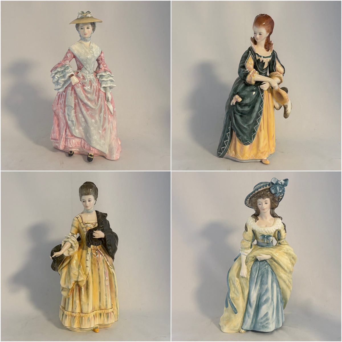Royal Doulton Gainsborough Ladies complete set of 4 limited edition figurines by Peter Gee, HN3007 to HN3010.