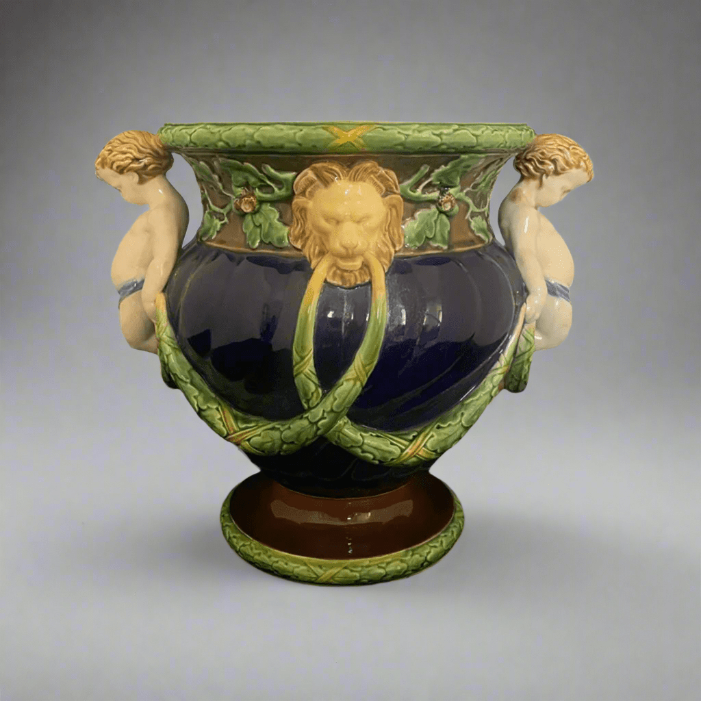 Large Minton Majolica Art Nouveau Vase - William Cross