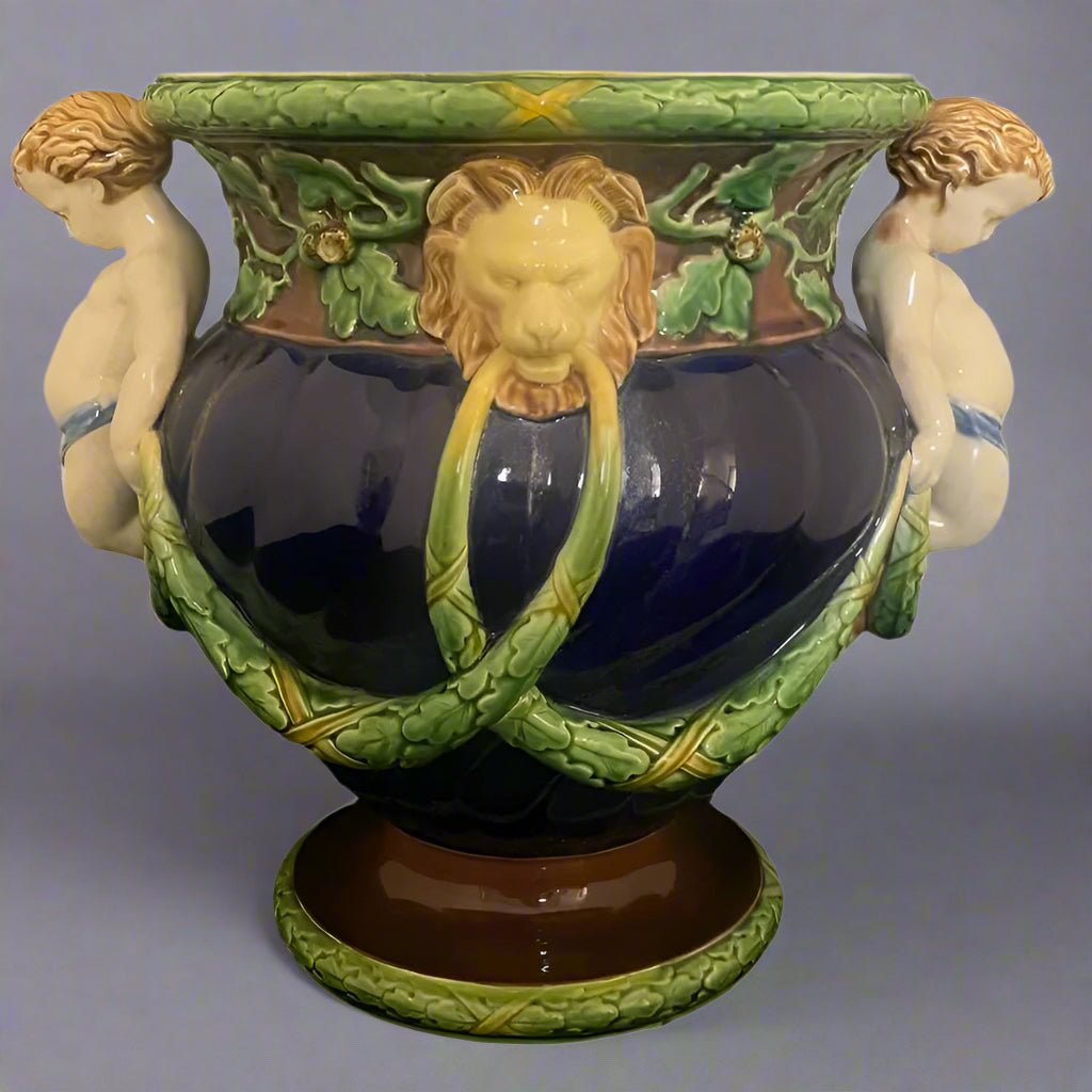 Large Minton Majolica Art Nouveau Vase - William Cross