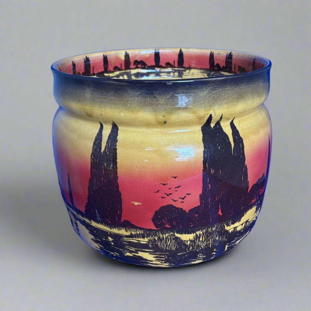Royal Doulton Jardniere Poplars at Sunset - William Cross